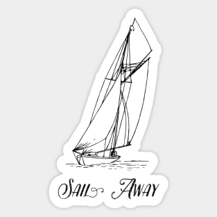 Sailing Boat to Sail Away Sticker